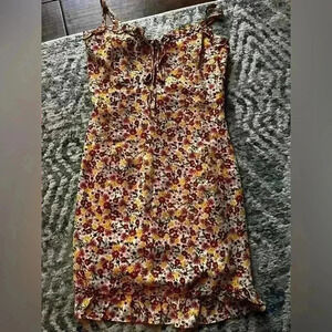 For good Orange Floral Dress
